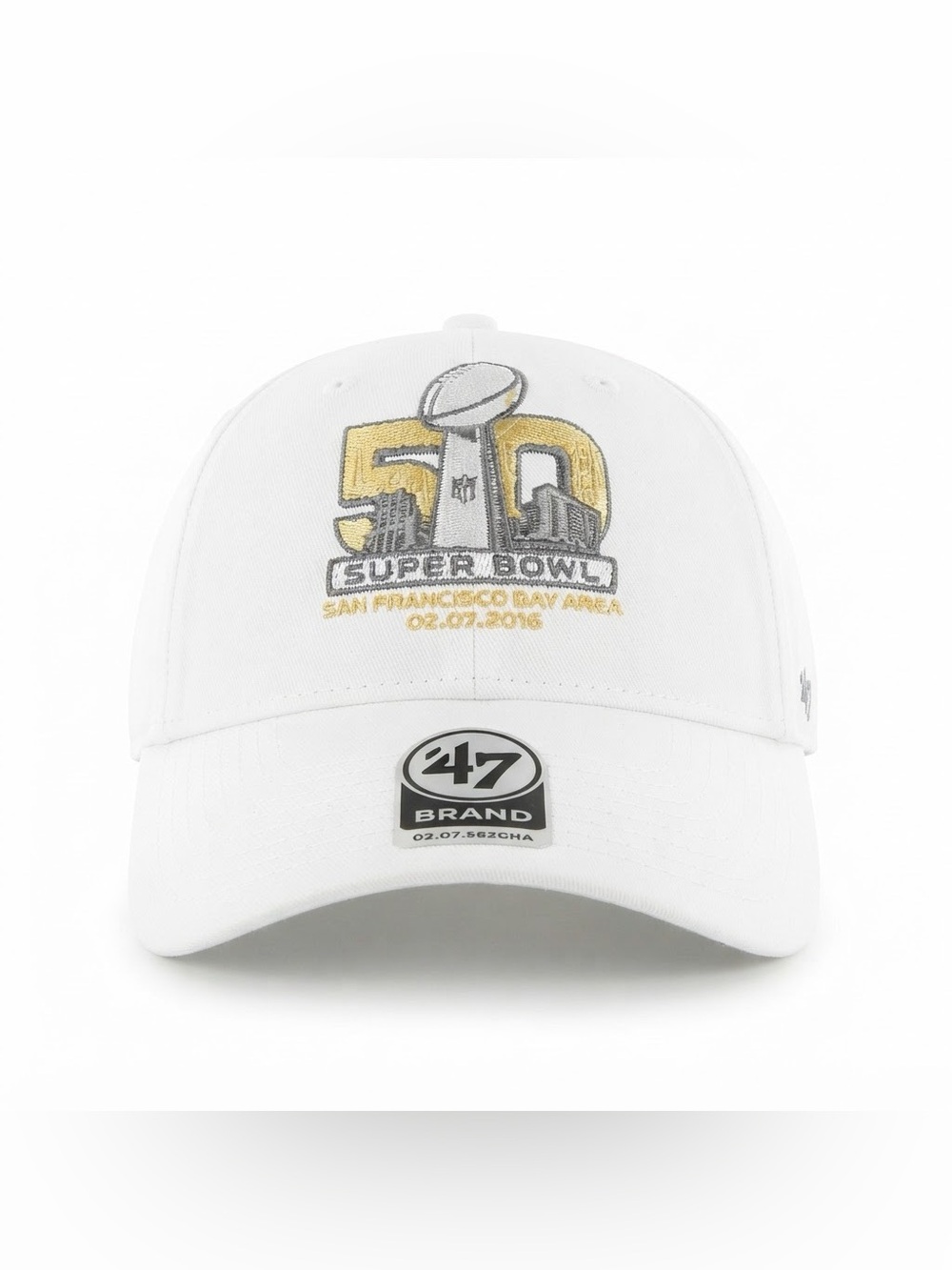 NWT ’47 Brand Super Bowl 50 San Francisco Bay Area 2.7.2016 White Hat Cap Rare